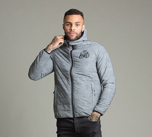 Kings Will Dream Elthorne Camo Reflective Puffer Jacket | Grey | Footasylum