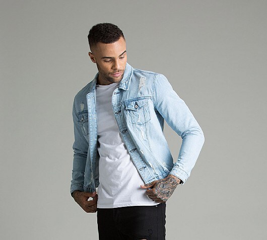 Only & Sons Rocker Distressed Denim Jacket