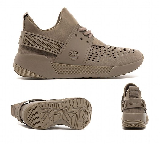 timberland boot and nike trainer