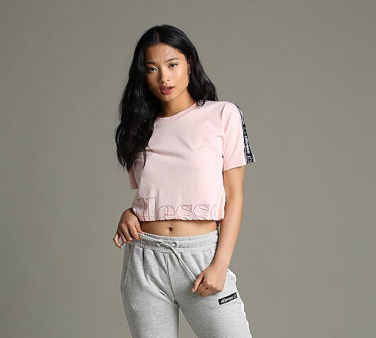 Ellesse Womens Prugna Mesh Panel Cropped T-Shirt