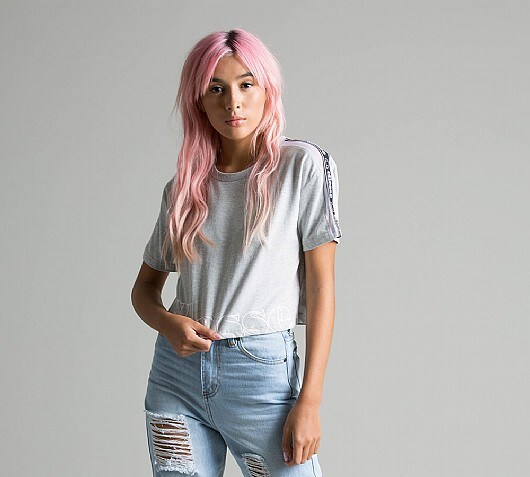 Ellesse Womens Prugna Mesh Panel Cropped T-Shirt