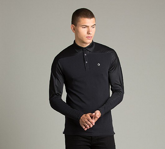 Cruyff Cut & Sew Long Sleeved Polo Shirt