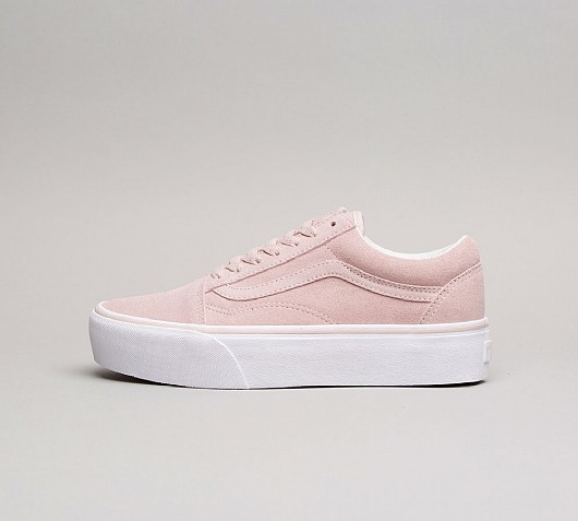 vans platform suede pink