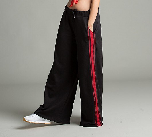 Daisy Street Womens Wide Leg Tape Pant