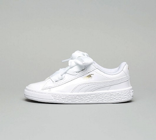Puma Nursery Basket Heart Patent Trainer