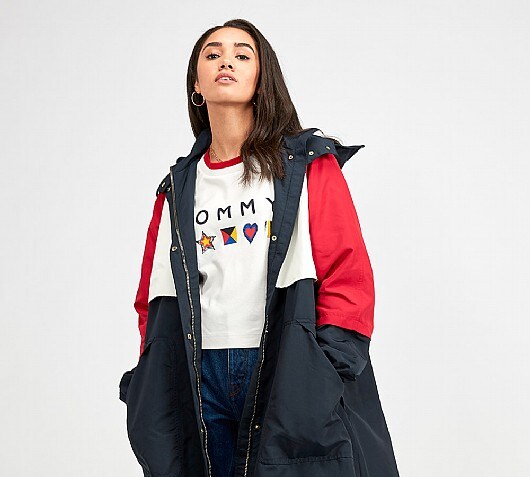 Tommy Hilfiger Womens Iggy Colourblock Parka