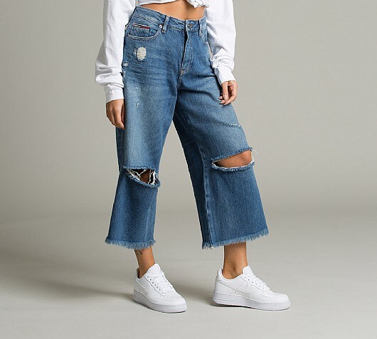 Womens Mid Rise Culotte Jean thumbnail