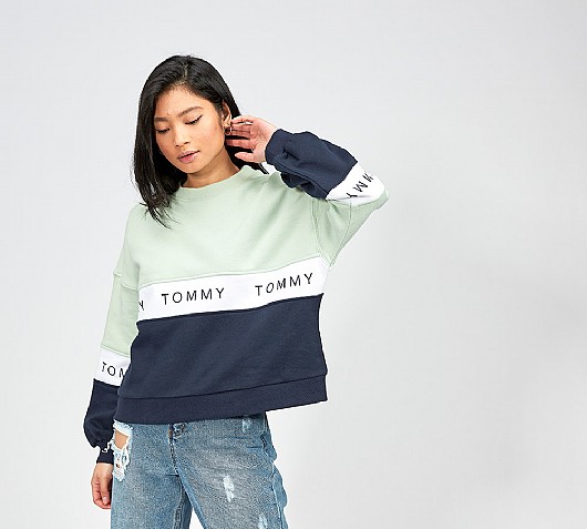 Tommy Jeans Womens Colour Blocked Sweatshirt