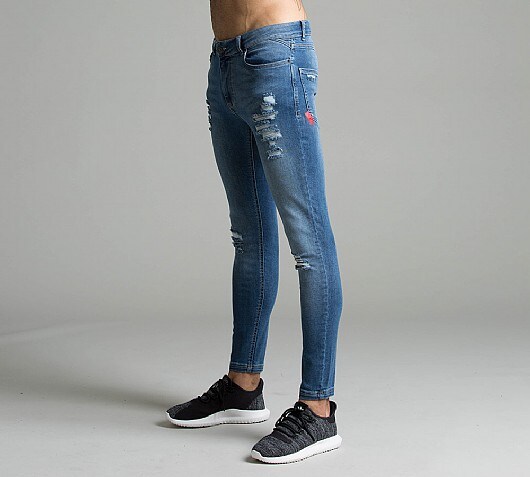 11 Degrees Distressed Skinny Denim Jeans
