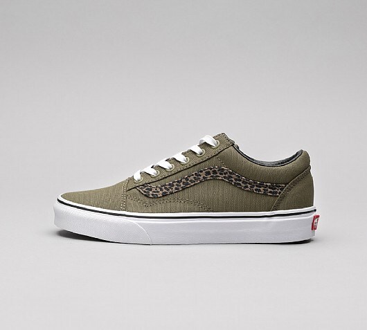 womens vans with leopard print stripe