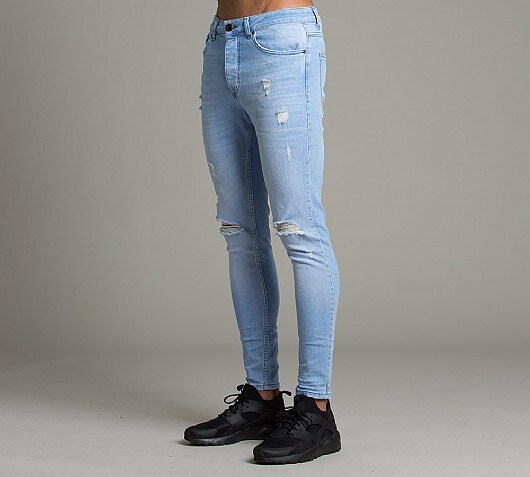 Gym King Spray On Distressed Denim Jean