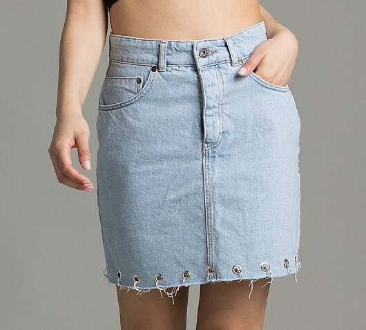 The Ragged Priest Womens Knuckle Denim Skirt