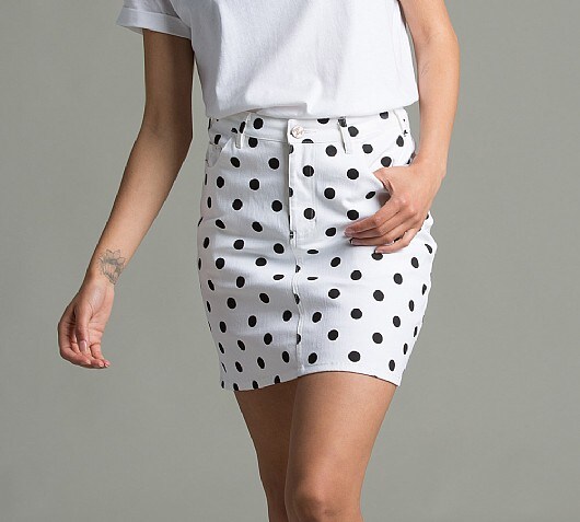 Motel Womens Cyruz Polka Skirt