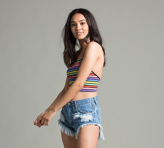Motel Womens Fonda Crop Top