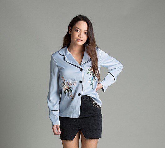 Glamorous Womens PJ Style Flower Print Top