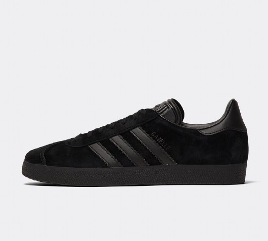 adidas black leather gazelle