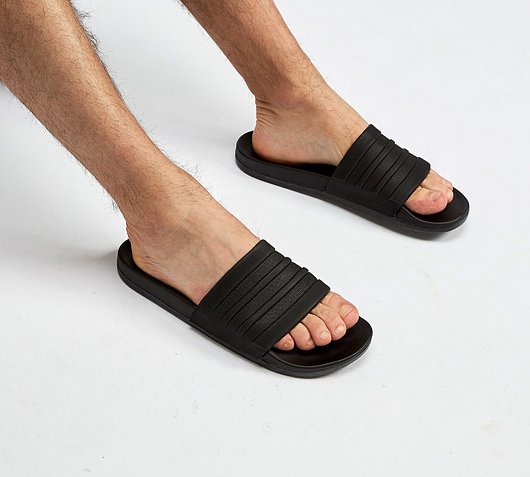 adilette black slides