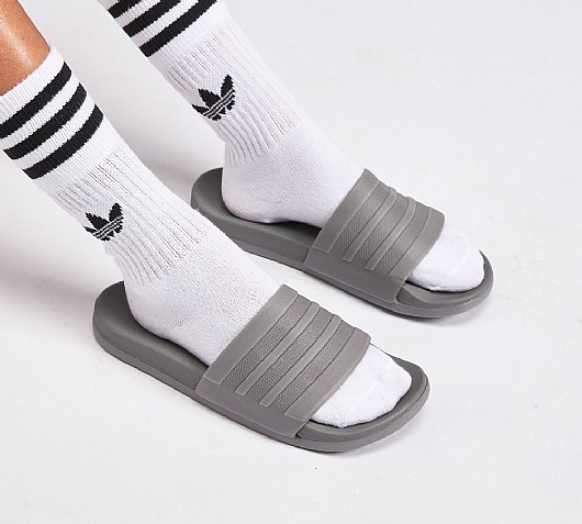 adilette cloudfoam plus mono slides grey