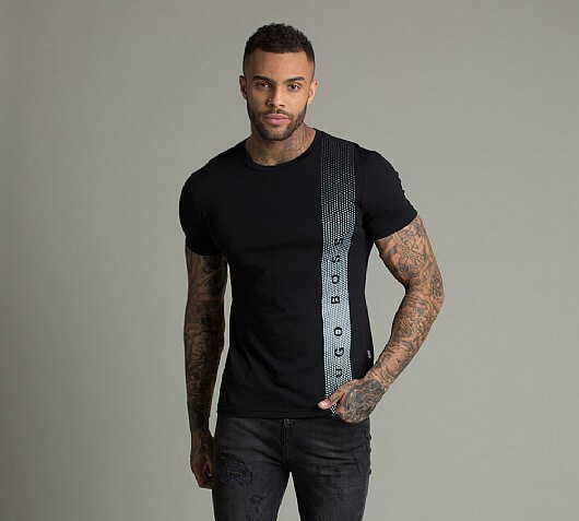Hugo Boss Faded Stripe Logo T-Shirt