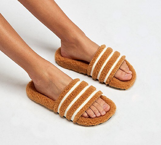 adidas Originals Womens Adilette Fur Slide
