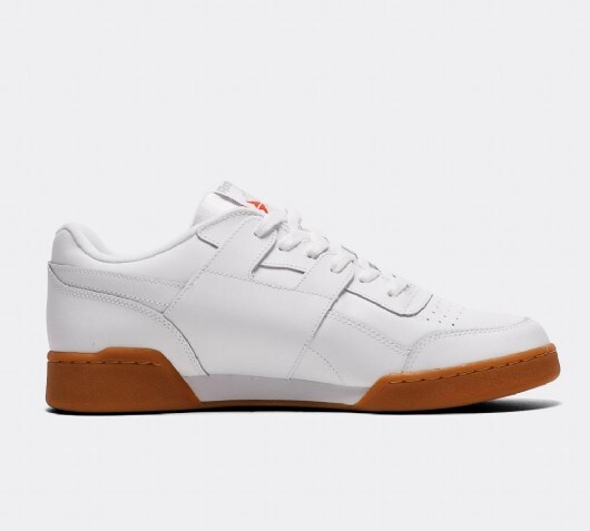 Reebok Workout Plus Low Trainer White Gum Footasylum