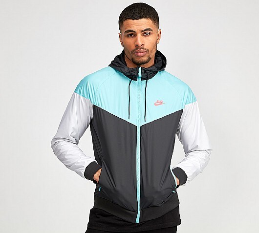 white light aqua nike jacket