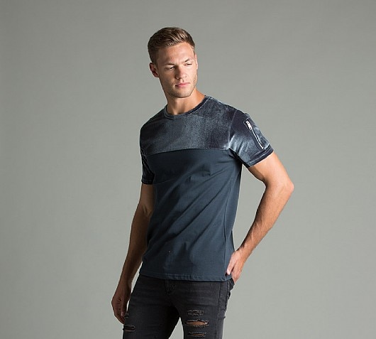 Condemned Nation Gilson Velour Panel T-Shirt