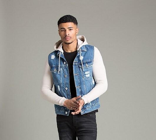 Condemned Nation Faraz Denim Jersey Hooded Jacket