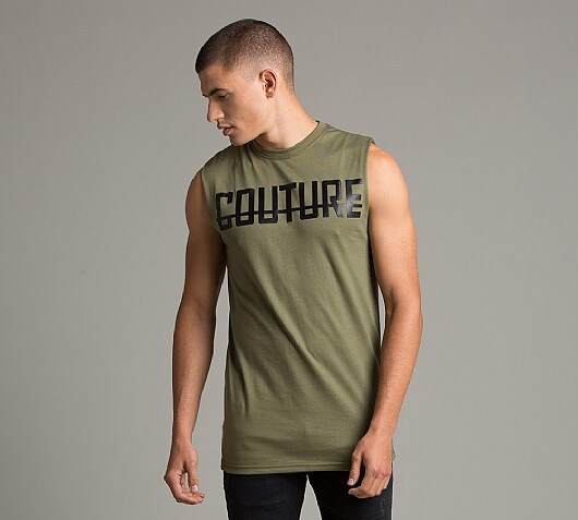 Fresh Couture Large Logo Sleeveless Tank Top