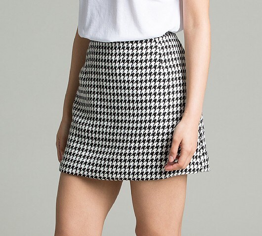 Motel Womens Houndstooth Skirt