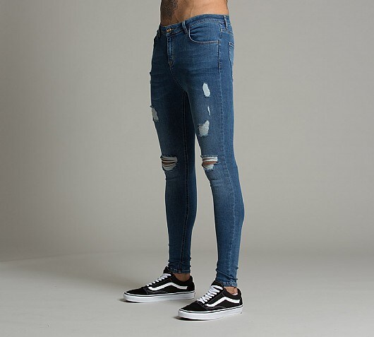Nimes Super Skinny Spray On Distressed Jean