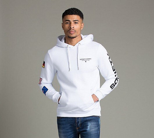 Society Sport Flag Overhead Hooded Top