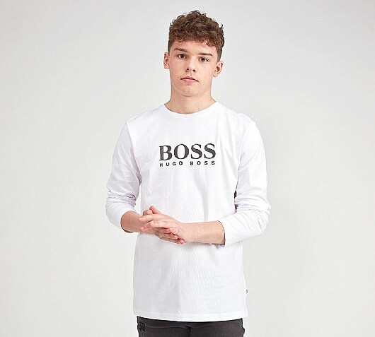 Hugo Boss Junior Large Logo Long Sleeved T-Shirt