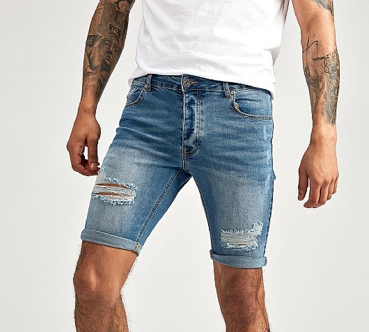 lumor skinny distressed short