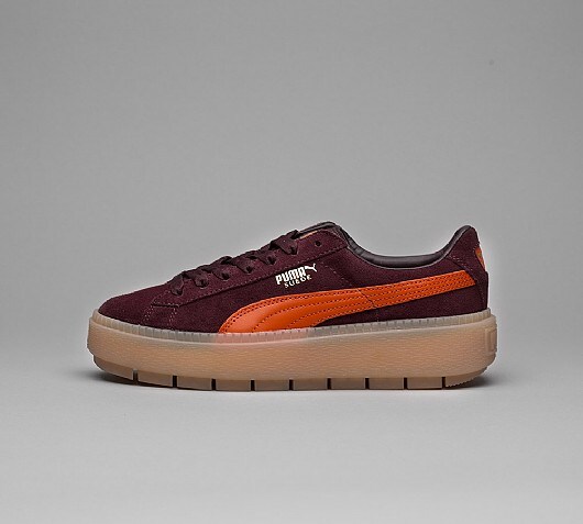 Puma Womens Suede Platform Trace Block Trainer