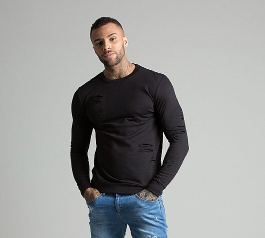 Brave Soul Scorch Ripped Sweatshirt