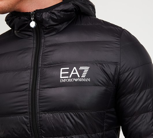 luister Klassiek Kalmte EA7 Core Logo Down Jacket | Black / Silver | Footasylum