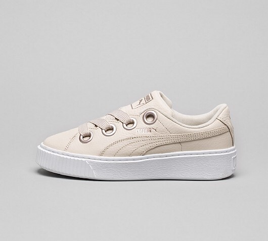 Puma Womens Platform Kiss Leather Trainer