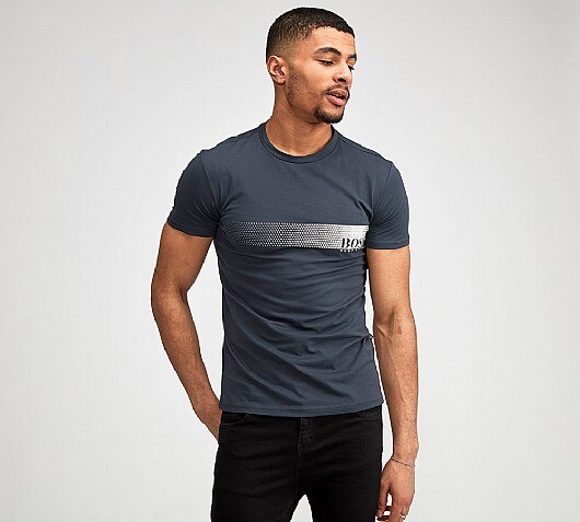 Hugo Boss Fade Stripe Logo T-Shirt