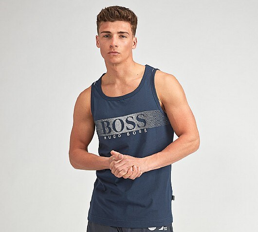 Hugo Boss Faded Stripe Logo Vest