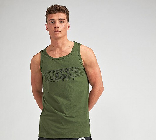 Hugo Boss Faded Stripe Logo Vest