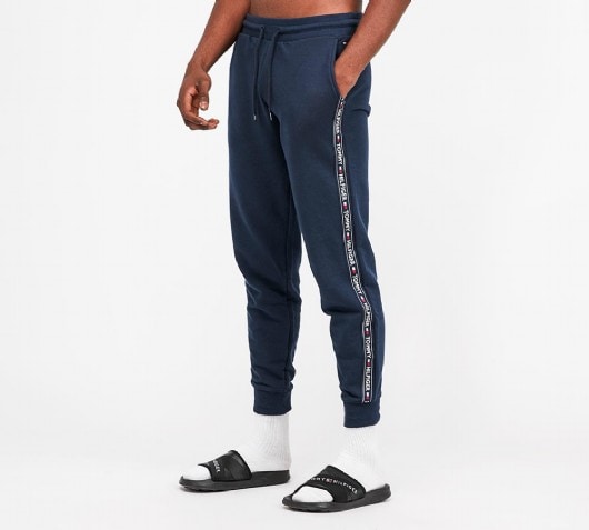 Tommy Hilfiger Lounge Tape Logo Jog Pant Navy Footasylum