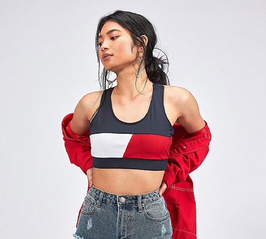 Tommy Hilfiger Womens Bekki Block Bra Top