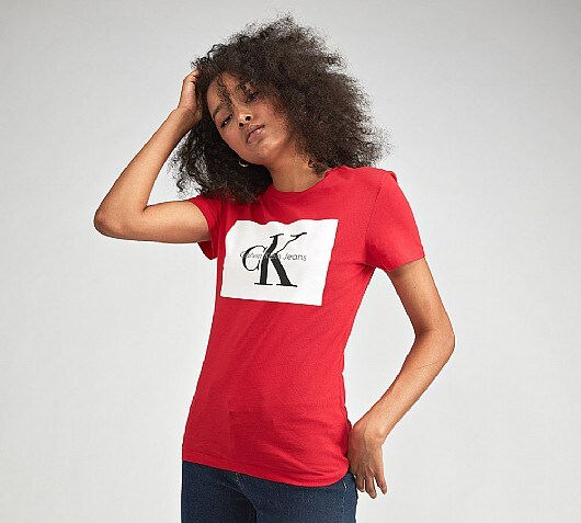 Calvin Klein Jeans Womens Tanya Box Logo T-Shirt