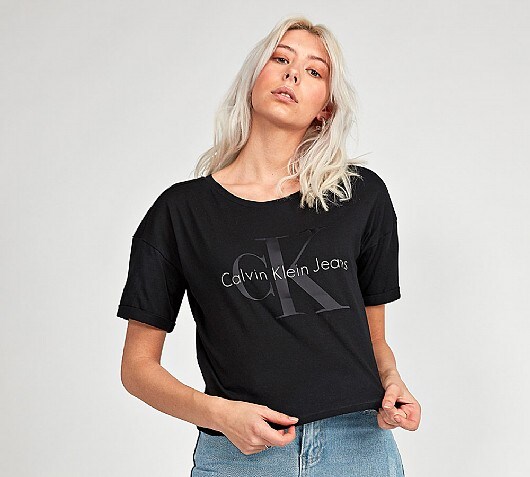 Calvin Klein Jeans Womens Teco Cropped T-Shirt