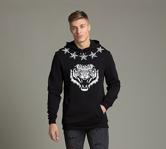 Condemned Nation Kara Tiger Star Overhead Hooded Top
