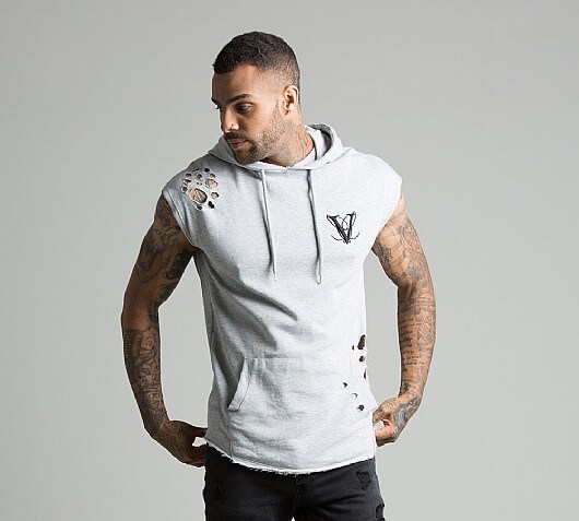 Vole La Lumiere Sleeveless Ripped Hooded Top