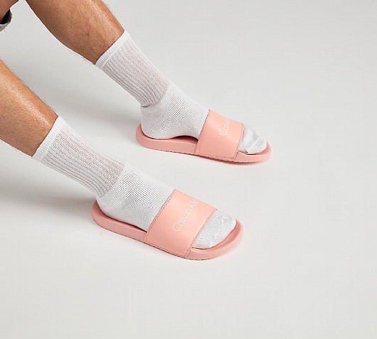 calvin klein sliders pink