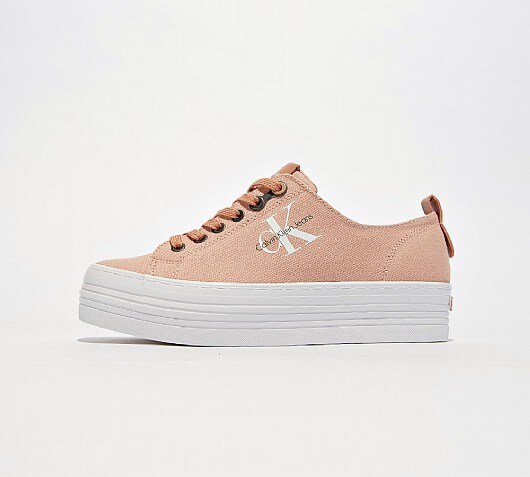 Calvin Klein Womens Zolah Canvas Platform Trainer