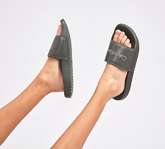 Calvin Klein Womens Linear Slide 